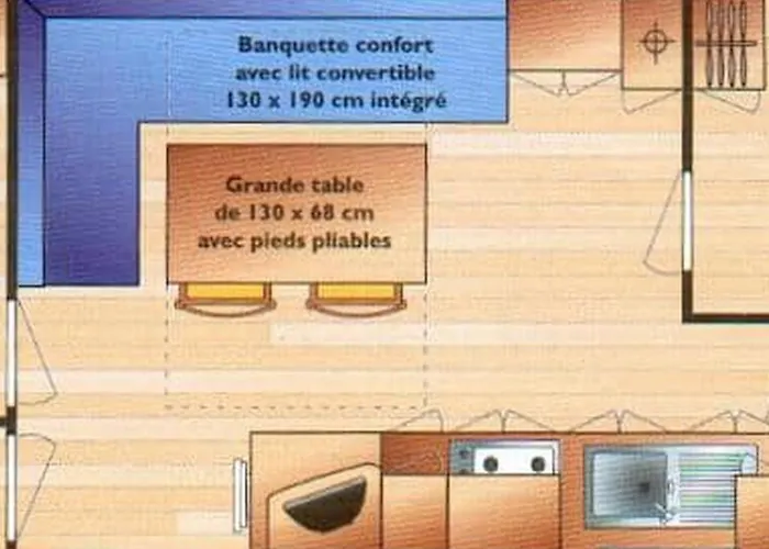 Mobil-home De Charme Avec Terrasse - 4 Pers. - Api-1-52-2024 Campsite La Tour-d'Auvergne